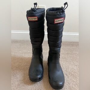 Hunter Black Quilted Rain Boots